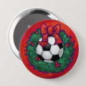 Fußball Weihnachten Button (Vorne & Hinten)