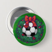 Fußball Weihnachten Button (Vorne & Hinten)