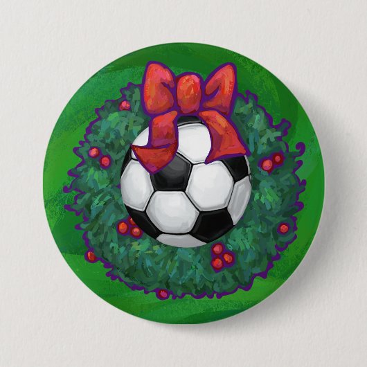 Fußball Weihnachten Button (Vorderseite)