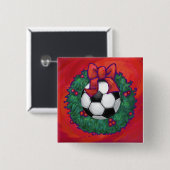 Fußball Weihnachten Button (Vorne & Hinten)