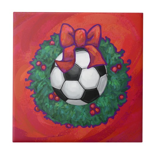 Fußball Weihnachten Fliese (Vorderseite)