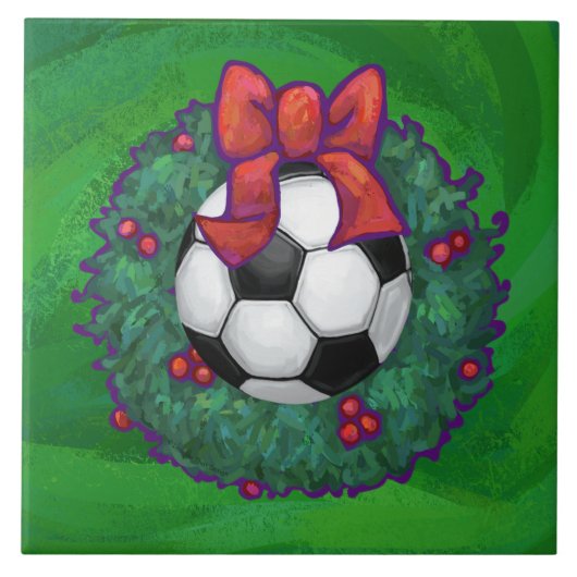 Fußball Weihnachten Fliese (Vorderseite)