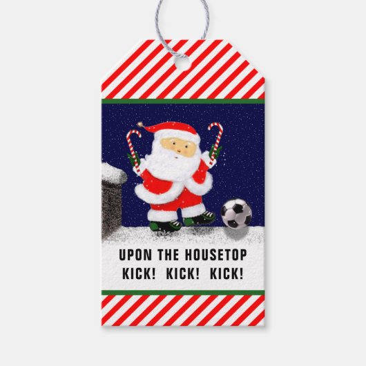 Fußball Weihnachten Geschenkanhänger (Vorderseite)