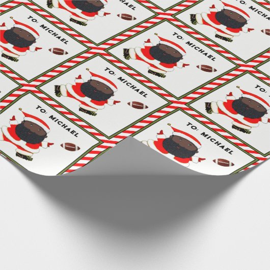 Fußball Weihnachten Geschenkpapier (Ecke)