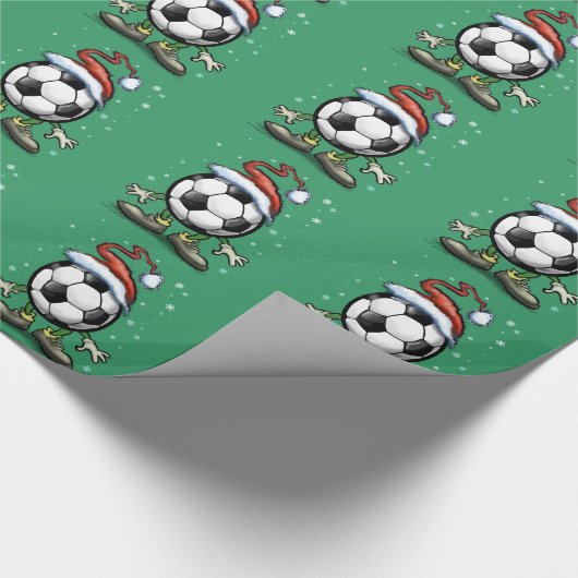 Fußball Weihnachten Geschenkpapier (Ecke)