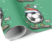 Fußball Weihnachten Geschenkpapier (Rolleneckpunkt)