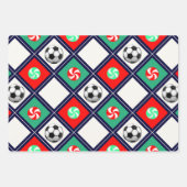 Fußball Weihnachten Geschenkpapier Set (Vorderseite 3)