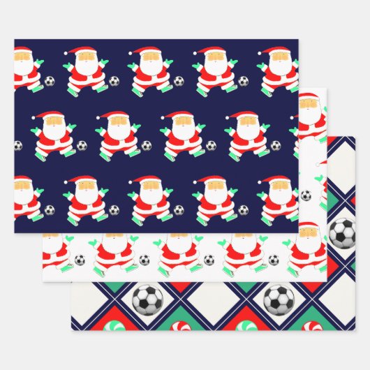 Fußball Weihnachten Geschenkpapier Set (Set)