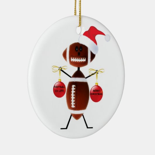 Fußball Weihnachten Keramikornament (Rechts)