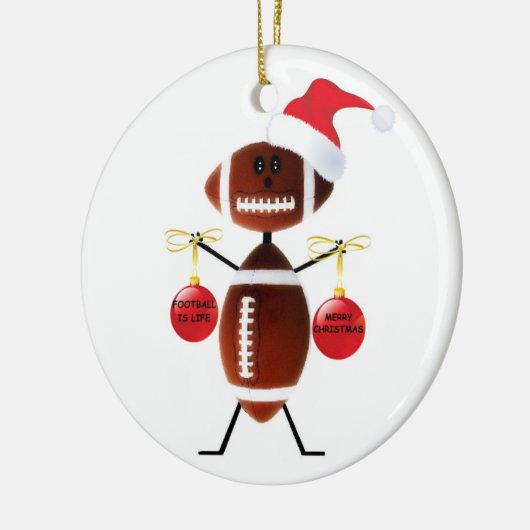 Fußball Weihnachten Keramikornament (Links)