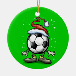 Fußball-Weihnachten Keramikornament