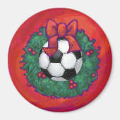Fußball Weihnachten Magnet (Vorne)