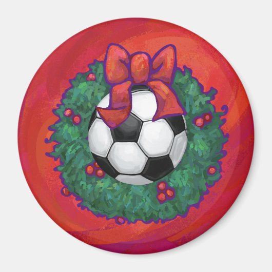 Fußball Weihnachten Magnet (Vorne)