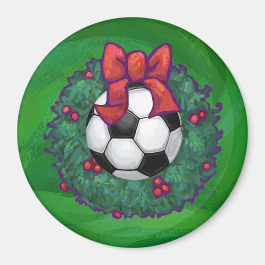 Fußball Weihnachten Magnet (Vorne)