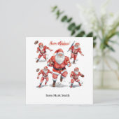 Fußball Weihnachten mit dem Weihnachtsmann (Stehend Vorderseite)