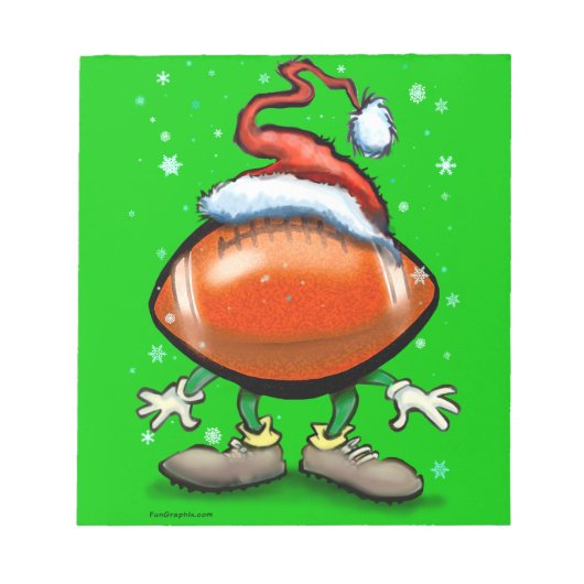 Fußball Weihnachten Notizblock (Vorderseite)