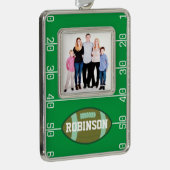 Fußball Weihnachten Rahmen-Ornament Silber (Rechts)