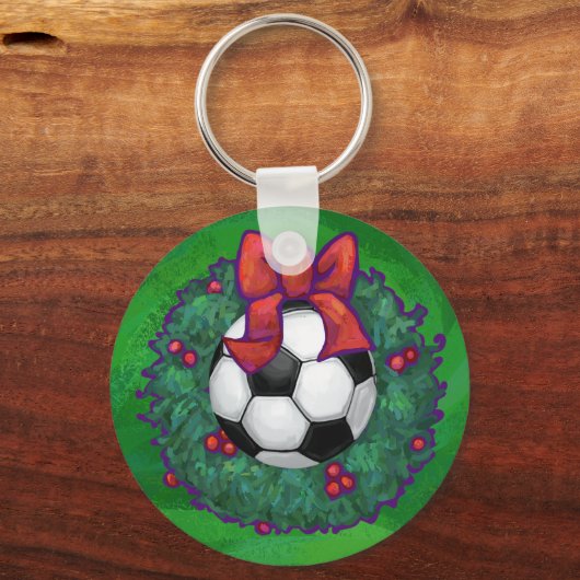 Fußball Weihnachten Schlüsselanhänger (Vorderseite)