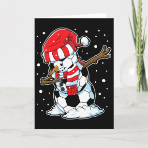 Fußball Weihnachten Schneemann Dabbing Byll Santa Karte