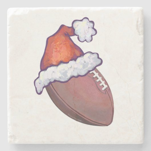 Fußball Weihnachten Steinuntersetzer (Vorderseite)