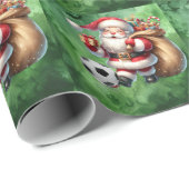 Fußball Weihnachten Thema für Spieler mit Ball Geschenkpapier (Rolleneckpunkt)