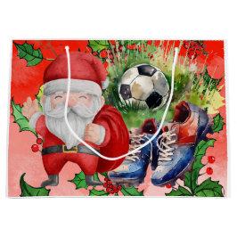 Fußball Weihnachten Thema Große Geschenktasche Geschenktüte
