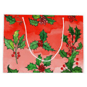 Fußball Weihnachten Thema Große Geschenktasche Große Geschenktüte (Rückseite)