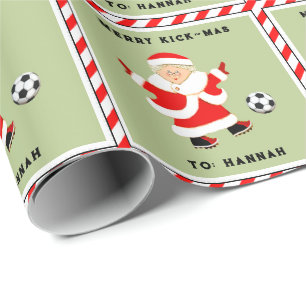Fußball-Weihnachts-Geschenkverpackungspapier für M Geschenkpapier