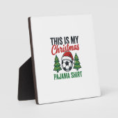 Fußball-Weihnachts-Pyjama-Hemd Fotoplatte (Vorderseite)