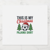 Fußball-Weihnachts-Pyjama-Hemd Schaumweinetikett (Einzelnes Label)