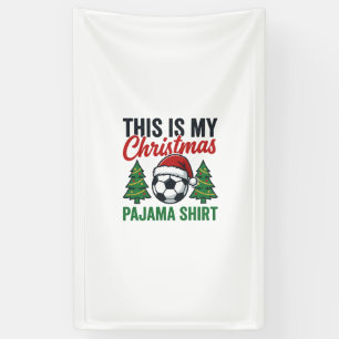Fußball-Weihnachts-Pyjama-Shirt Banner