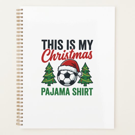 Fußball-Weihnachts-Pyjama-Shirt Planer (Vorderseite)