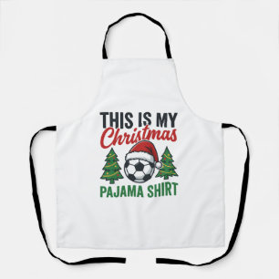 Fußball-Weihnachts-Pyjama-Shirt Schürze