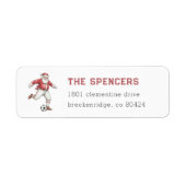 Fußball-Weihnachts-Rücksendeadresse (Vorne)