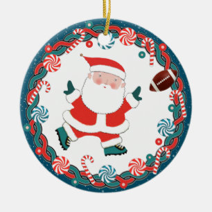 Fußball-Weihnachts-Sammelobjekt Keramik Ornament