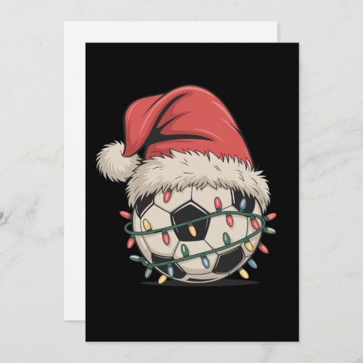 Fußball Weihnachts-Weihnachtsmannmütze Weihnachten (Vorne/Hinten)