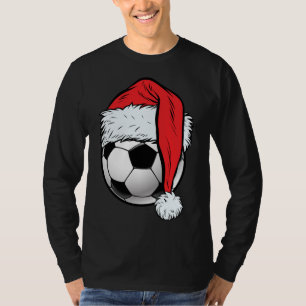 Fußball Weihnachtsball Weihnachtsmannmütze Funny S T-Shirt