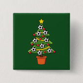 Fußball Weihnachtsbaum Button (Vorderseite)