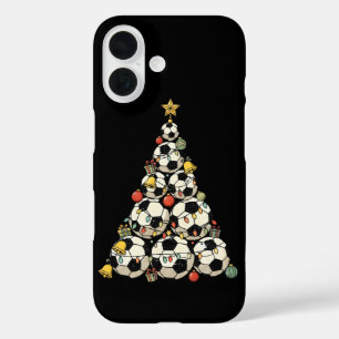 Fußball-Weihnachtsbaum iPhone 16 Hülle