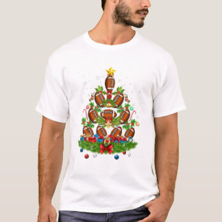 Fußball-Weihnachtsbaum-Dekoration T-Shirt