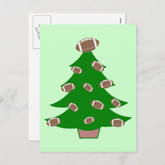 Fußball-Weihnachtsbaum Feiertagspostkarte (Vorne/Hinten)