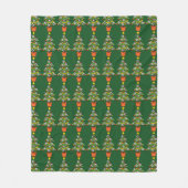 Fußball Weihnachtsbaum Fleecedecke (Vorderseite)