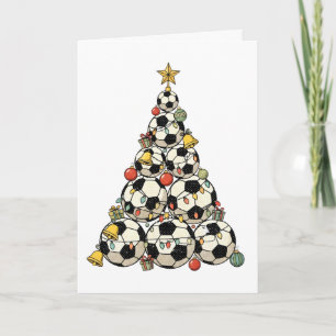 Fußball-Weihnachtsbaum Karte