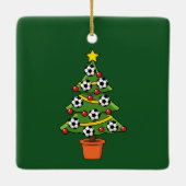 Fußball Weihnachtsbaum Keramikornament (Rückseite)