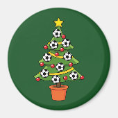 Fußball Weihnachtsbaum Magnet (Vorne)