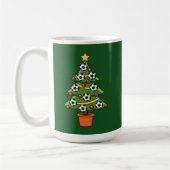 Fußball Weihnachtsbaum | Name hinzufügen Kaffeetasse (Links)