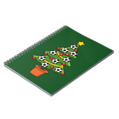 Fußball Weihnachtsbaum Notizblock (Linke Seite)