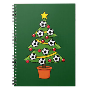 Fußball Weihnachtsbaum Notizblock