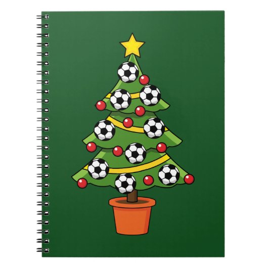 Fußball Weihnachtsbaum Notizblock (Vorderseite)