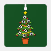 Fußball Weihnachtsbaum Ornament Aus Metall (Vorderseite)
